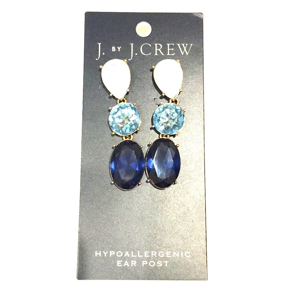J by J Crew Blue Drop Earrings